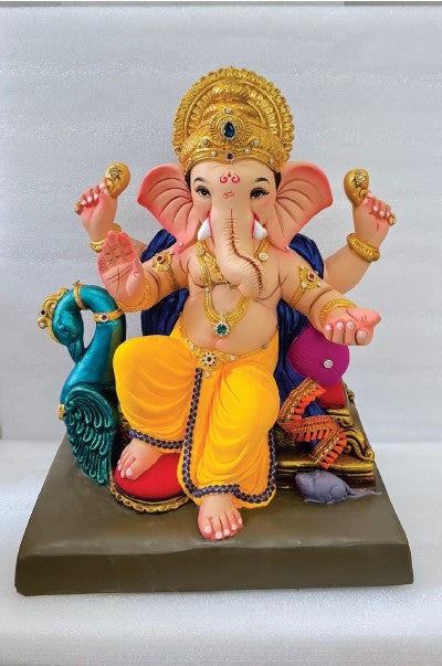 Ganesh Murti: Mayurasan 14”- includes home delivery